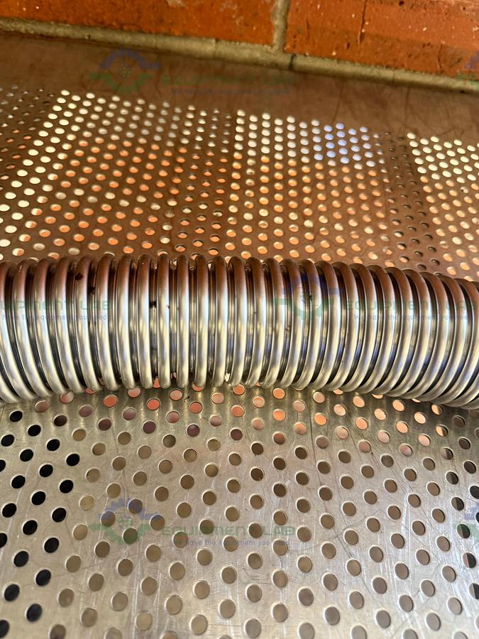 Used Stainless Steel Bellows Flexible Vacuum Hose 36" w/ KF 50 Fitting