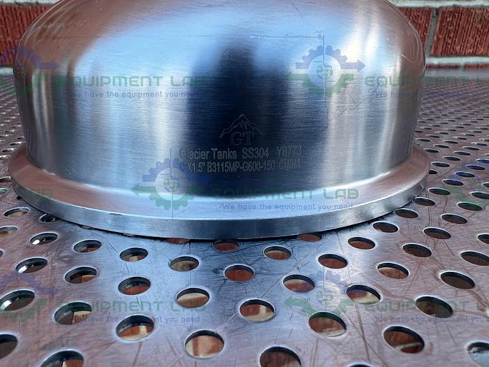 Used Glacier Tanks  B3115MP-G600-150 Bowl Reducer 1 1/2" to 6" Sanitary Fittings