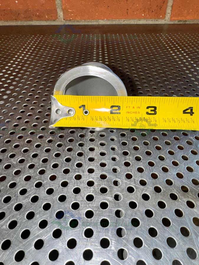 Used Stainless Steel 90 Degree KF 50 Elbow Nipple Vacuum Fitting