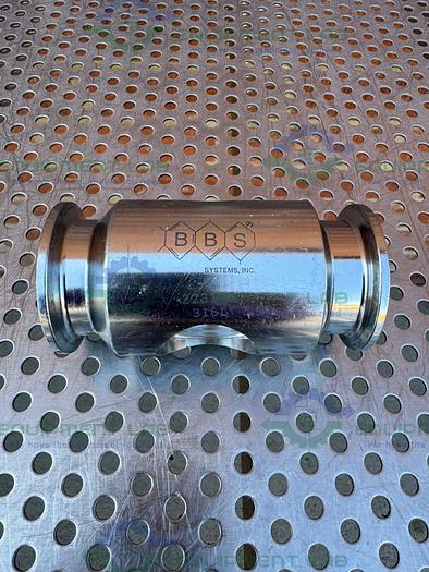 Used BBS System 223169 Stainless Steel In Line Sight Glass w/ 1 1/2" Sanitary Fitting