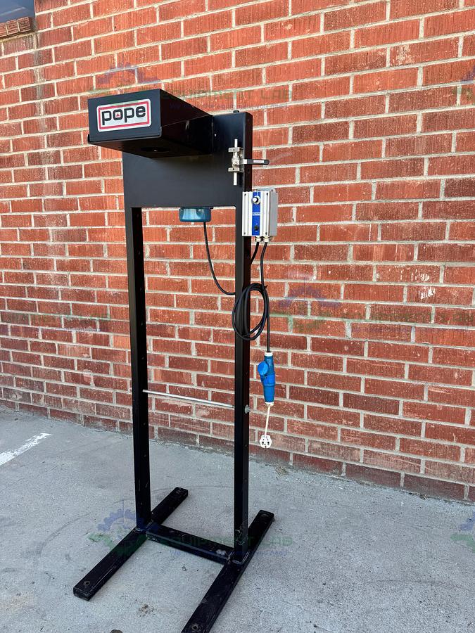 for parts or not working Pope Scientific Wiped Film Evaporator Frame w/ Graham 8050-50 Motor 1/2 HP