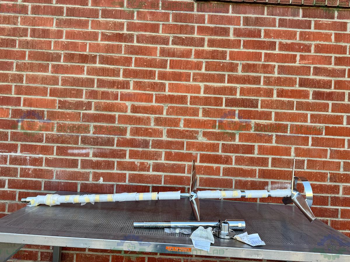 SPX Stainless Steel Mixing Tank Impeller 100" x 14" x 1.5" w/ Flange Fitting