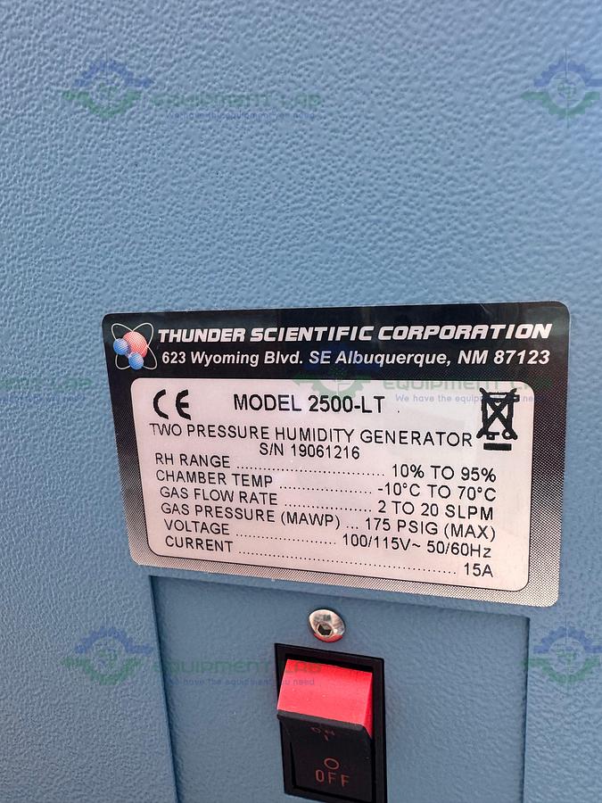 Used Thunder Scientific 2500 LT Humidity Generator -10 - 70ºC, RH 10% - 95%