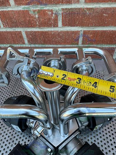 Used 5 ITT Pure Flo Advantage Stainless Steel Diaphragm Valve w/ 1" Sanitary Fitting