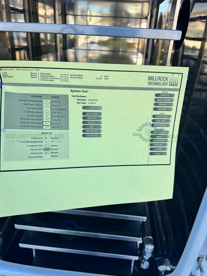 Used Millrock Magnum MG85B11 Freeze Dryer Lyophilizer w/ 11 Shelves MFG 2021