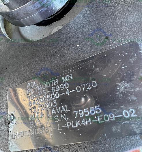 Used Alfa Laval  LKHU35MDG Stainless Steel Centrifugal Pump w/ Reliance 3HP Motor