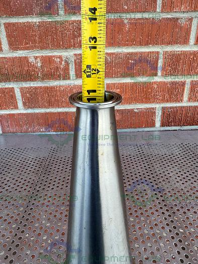 Used Snob 710  Stainless Steel 11" Reducer  w/ 1 1/2" to 4" Sanitary Fitting