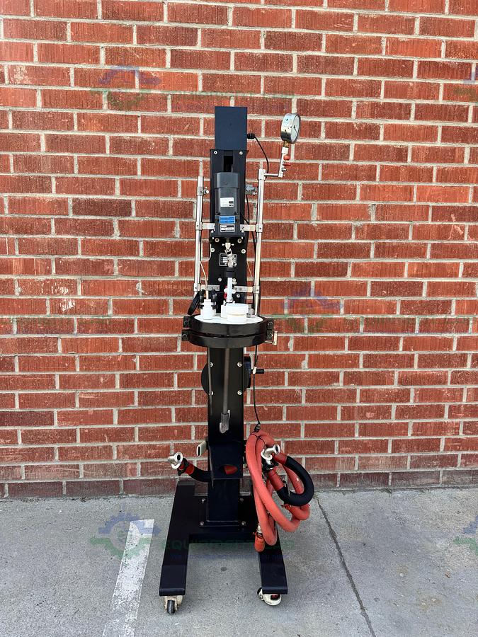 Used Gold Leaf Scientific HEB3-10L Glass Reactor Frame w/ Overhead Stirrer, Impeller