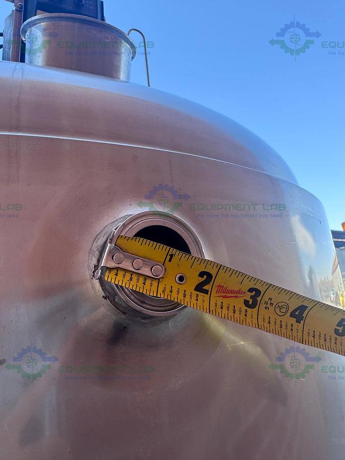 Used Precision Stainless 600 Liter Stainless Steel Jacketed Reactor 50 PSI