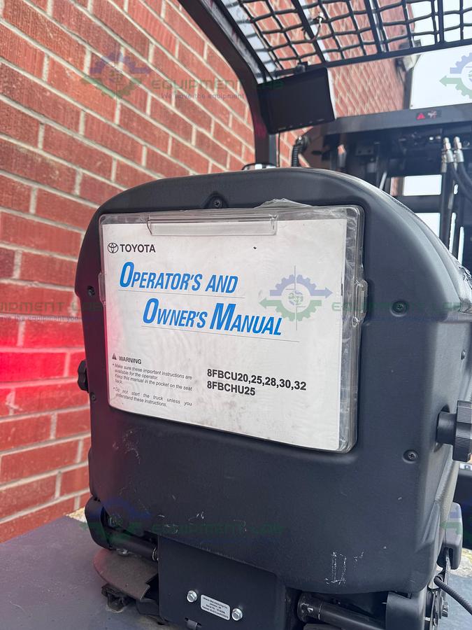 Used Toyota 8FBCU25 Electric Forklift  3000 lbs Capacity 8" Mast w/ Charger