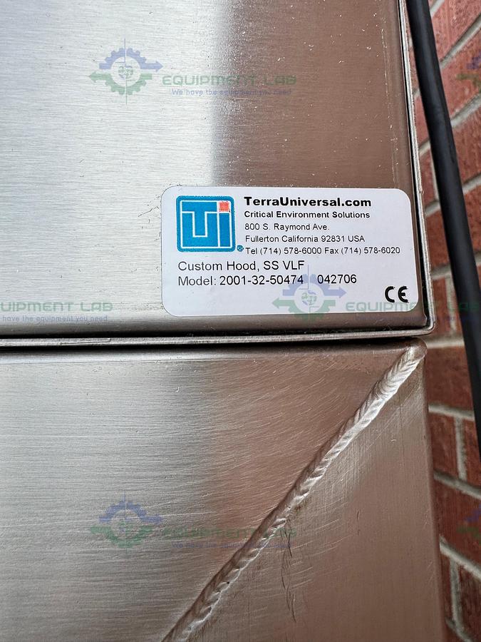 for parts or not working Terra Universal 2001-32-50474 Stainless Steel Laminar Flow Hood 74"