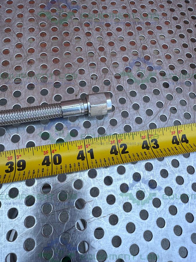 Used Unbranded 42" Stainless Steel Braided Hose w/ 1/2" NPT Fittings