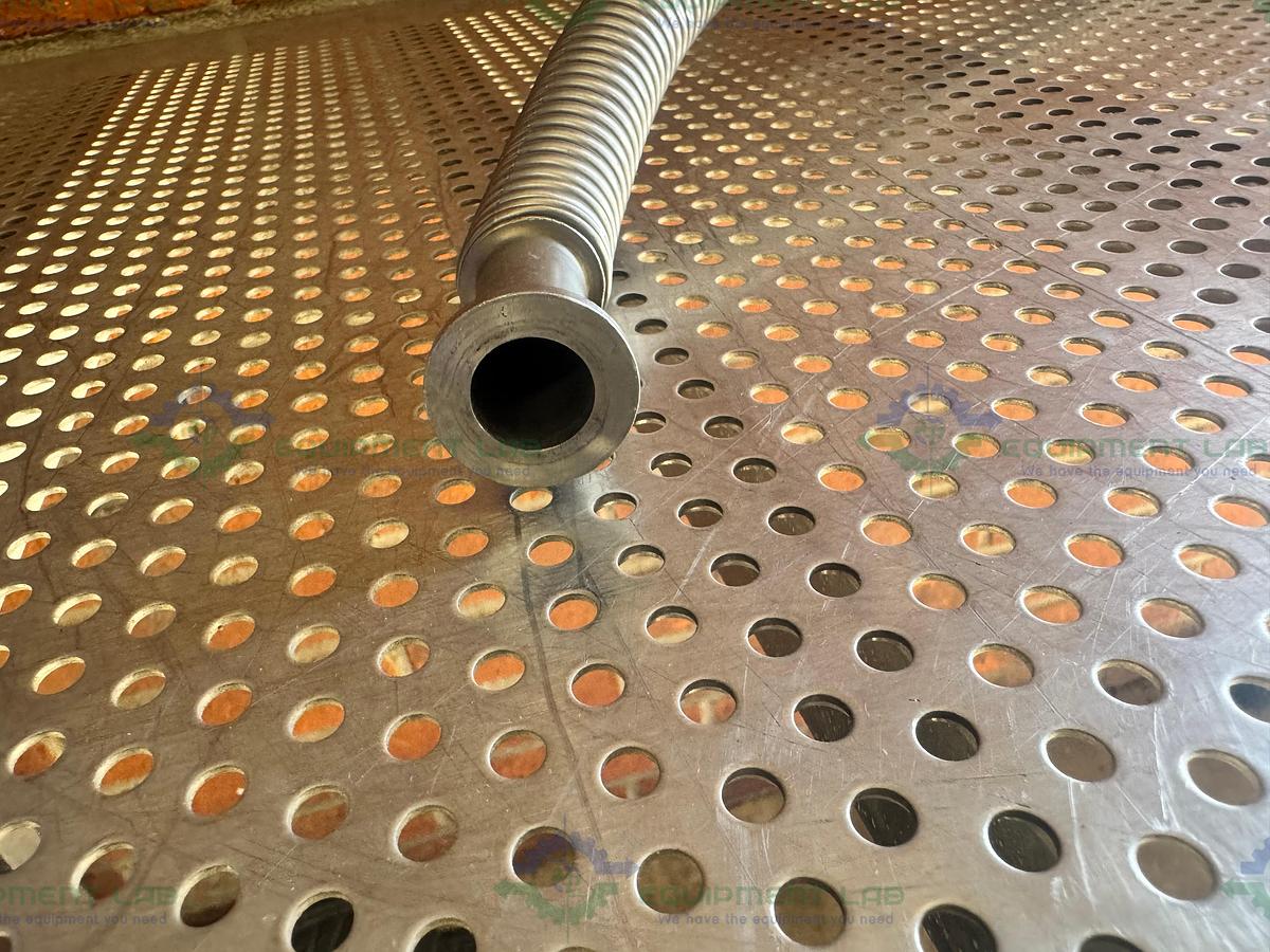 Used Stainless Steel Bellows Flexible Vacuum Hose 36" w/ KF 16/10 Fitting