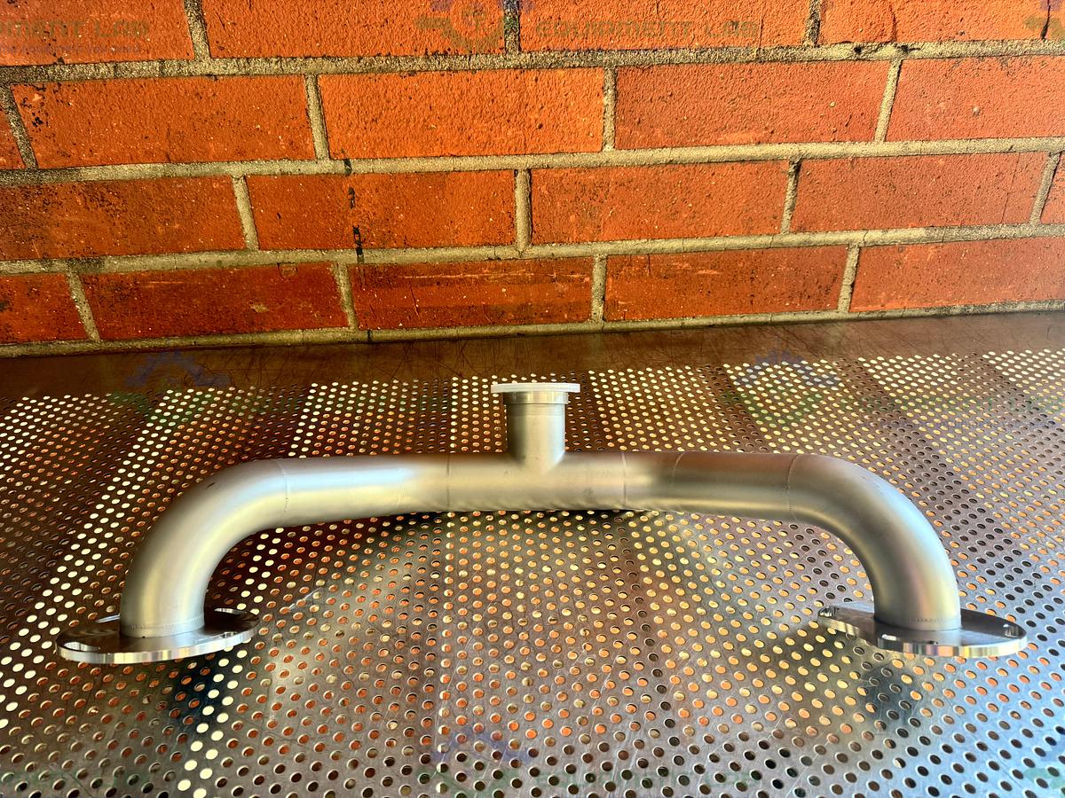 Used Stainless Steel Vacuum Pipe with 5" Flange to KF50