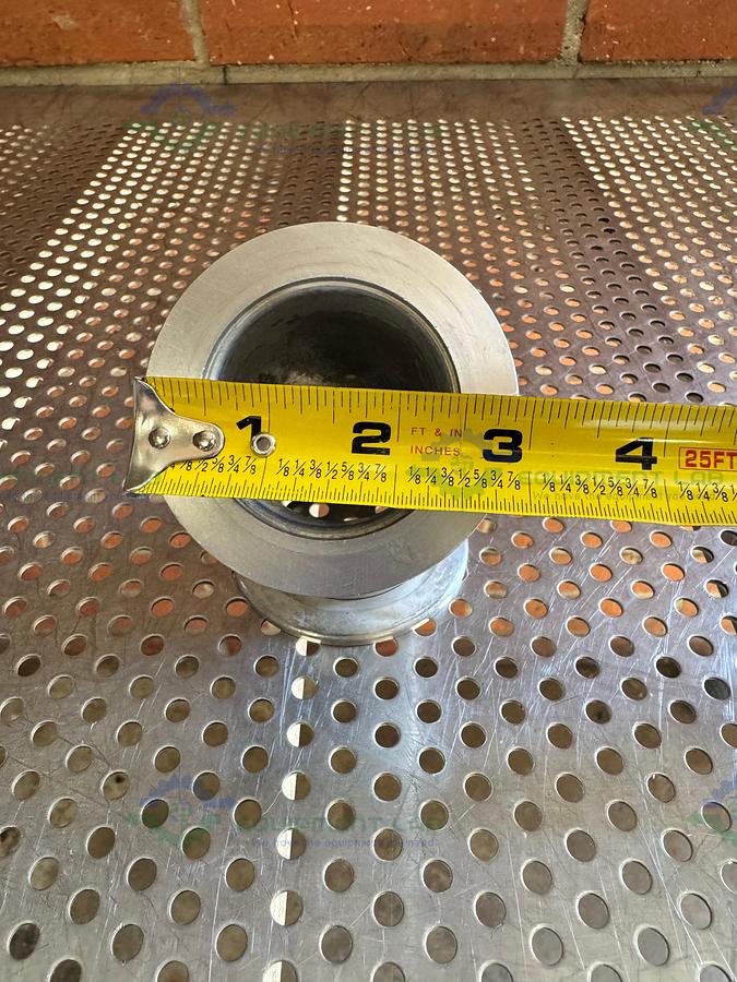 Used Stainless Steel 45 Degree KF 50 Elbow Nipple Vacuum Fitting