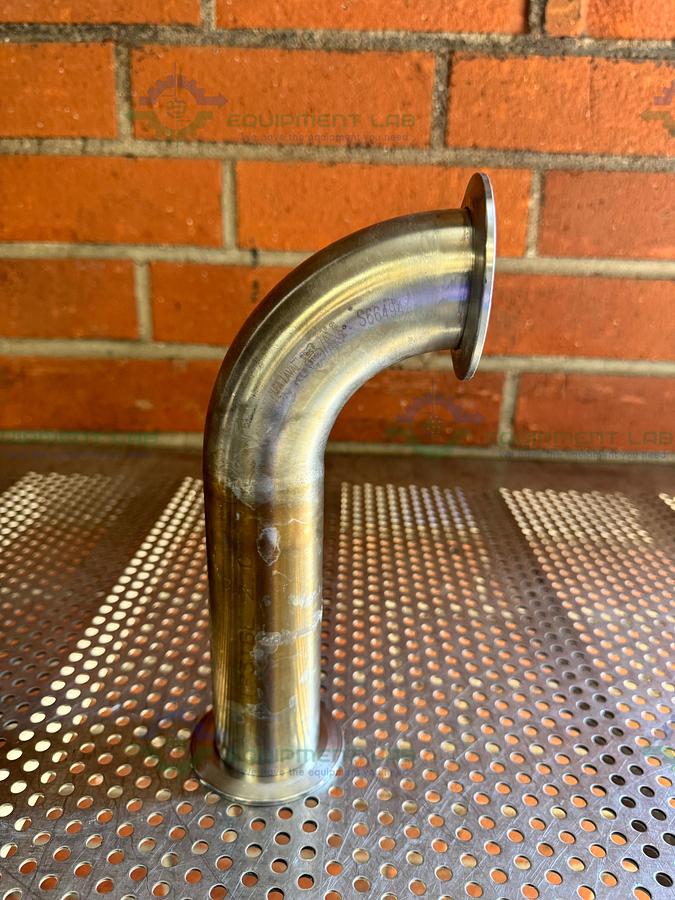Used Alfa Laval Stainless Steel 90 Degree KF 50 Elbow Nipple Vacuum Fitting