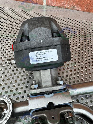 Used 2 ITT Pure Flo Advantage 4 - Way Diaphragm Valve w/ 1" Sanitary Fitting