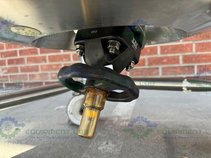 Used Precision 250 Liter Stainless Steel Jacketed Reactor 45 PSI w/ Lightnin Mixer.