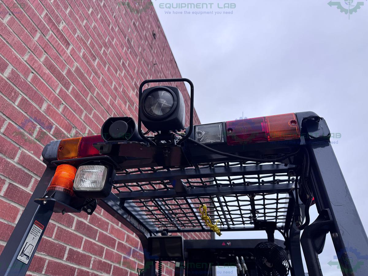 Used Toyota 8FBCU25 Electric Forklift 5000 lbs Capacity 4 Stage Mast w/ Charger