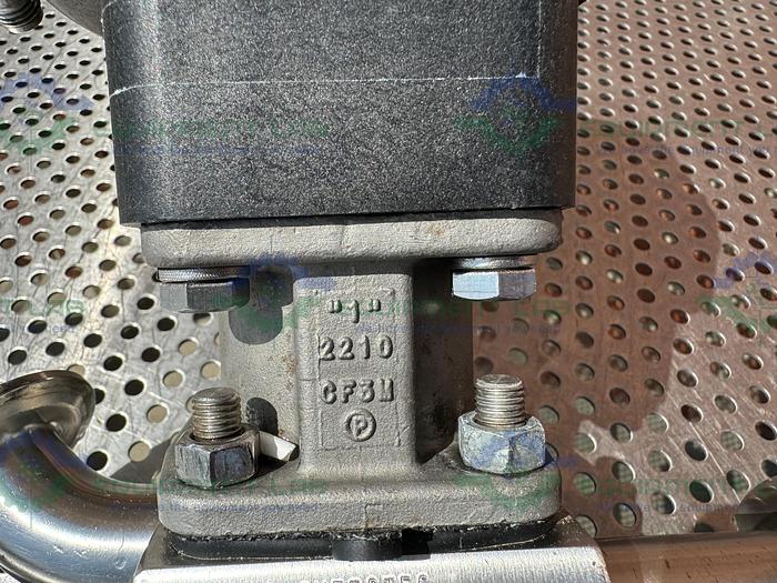 Used 2 ITT Pure Flo Advantage Stainless Steel Diaphragm Valve w/ 1" Sanitary Fittings