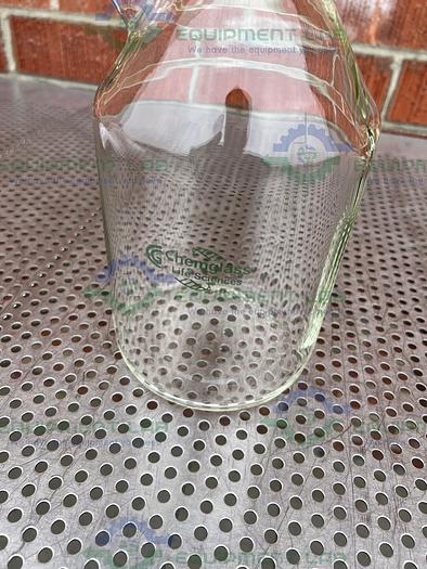 Used Chemglass  CLS-4215-01 Anaerobic 2000 mL, 2 Neck Aluminum Seal Bottle