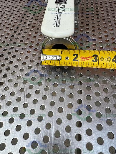 Used SVF -F. C. I. SB76666ATETO Ball Valve 1500 PSI w/ 1" Sanitary Fitting to Pipe