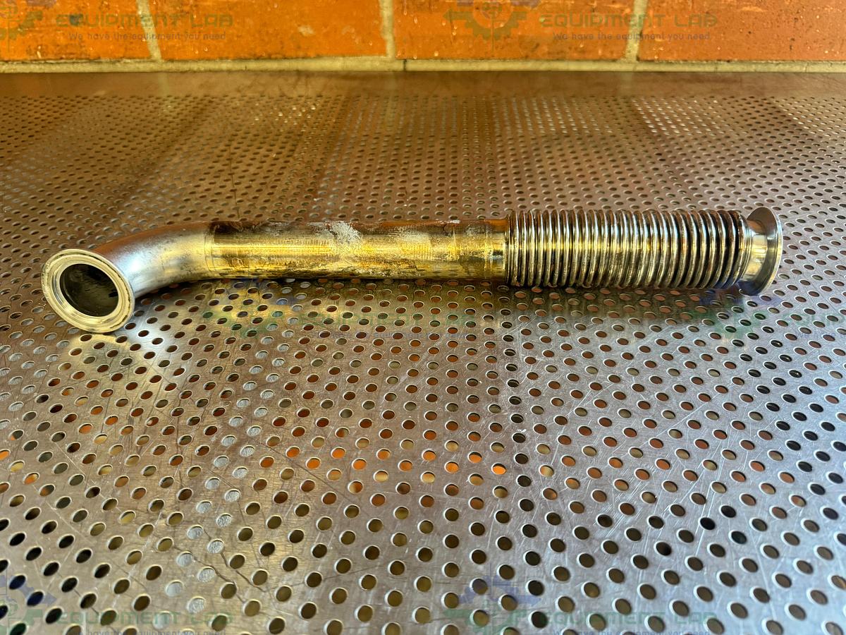 Used Stainless Steel KF40 Vacuum Bellow with 90 Degree Elbow