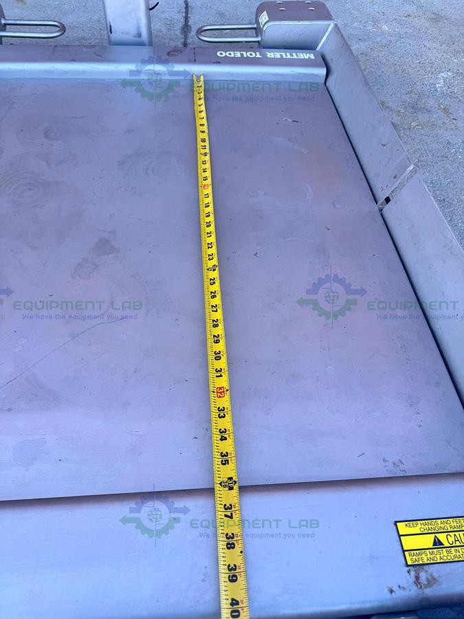 Used Mettler Toledo PUA669 Stainless Steel Scale 500 lbs w/ 36" x 36" Platform, Ramps
