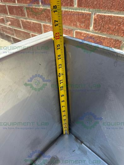 Used Unbranded Stainless Steel Weighing Bucket 32" x 16" x 24", 45 Gallon