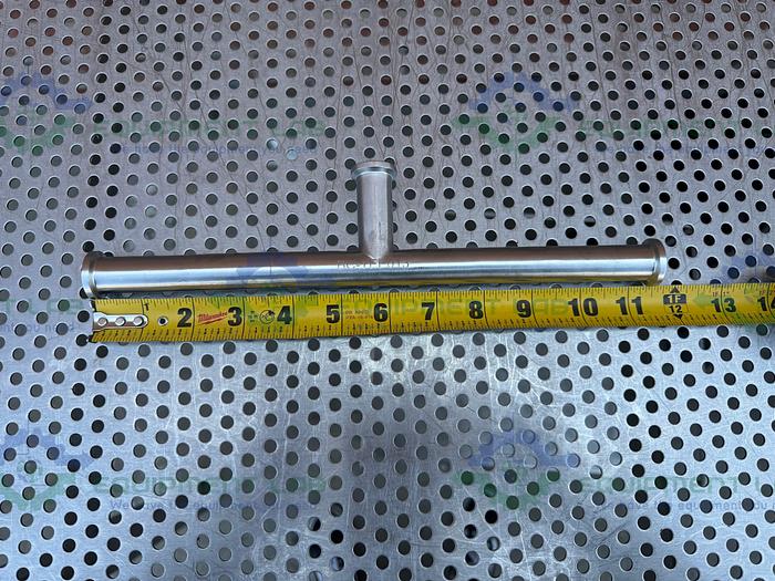 Used Lot of 4 - Unbranded 316 Stainless Steel Tee w/ 3/4" Sanitary Fitting