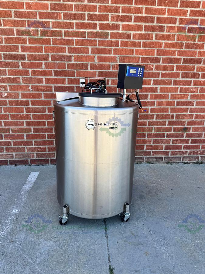 Used CHART MVE 800 Series-150  Liquid Nitrogen Cryogenic Storage Tank w/ TEC 3000