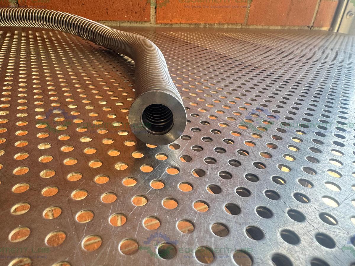 Used Stainless Steel Bellows Flexible Vacuum Hose 64" w/ KF 16/10 Fitting