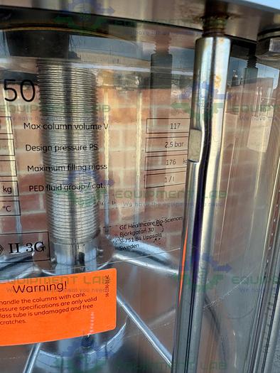 Used Cytiva / GE / Pharmacia BPG 450 / 750 Chromatography Column 117 L