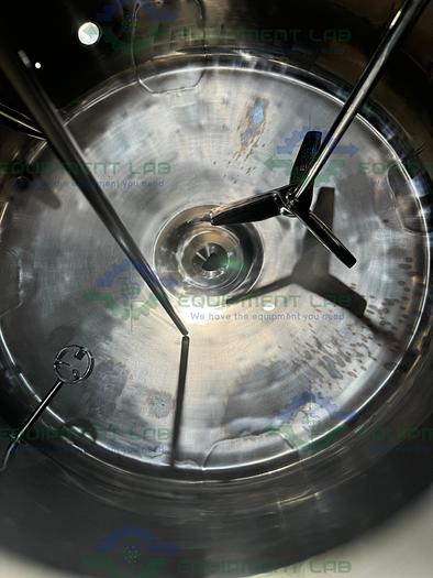 Used Precision 250 Liter Stainless Steel Jacketed Reactor 45 PSI w/ Lightnin Mixer.