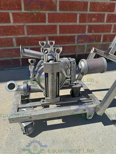 Used Wilden  HT 68004 Stainless Steel Double Diaphragm Pump w/ Cart