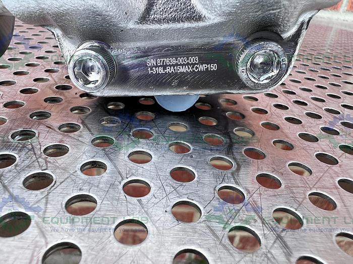 Used ITT Pure Flo 1-316L-RA15MAX-CWP150 Diaphragm Valve w/ 1" Sanitary Fitting