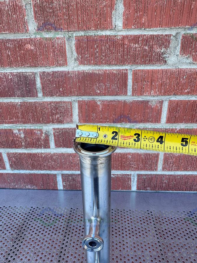 Used Stainless Steel  Manifold 1.5" Sanitary Fitting w/ 8 Ports 1/2" Sanitary Fitting