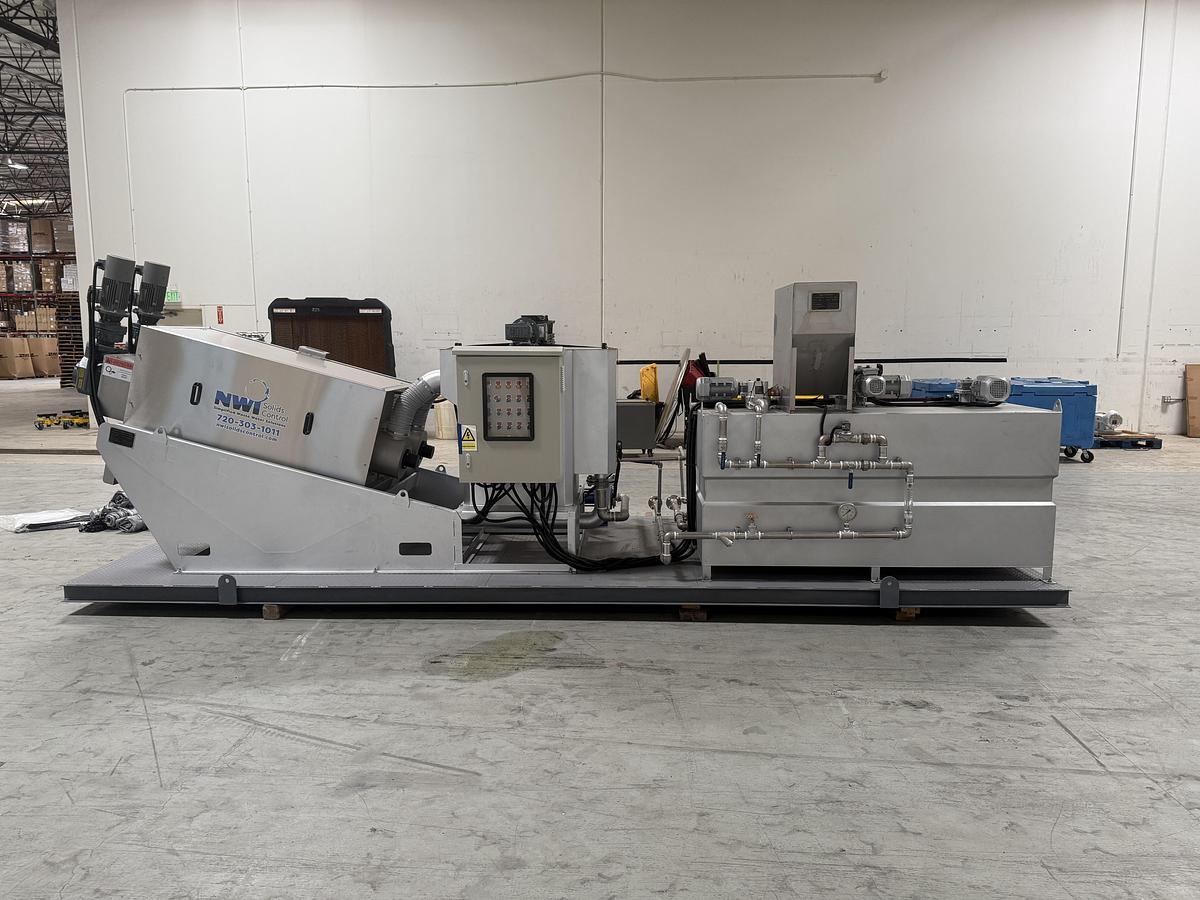 NWI JX302 Volute Press Sludge Dewatering System w/  Polymer  Dosing Unit MFG 26