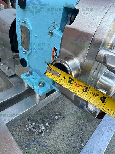 Used Waukesha Cherry Burrell 030U1 Rotary Lobe Pump w/ Stainless 2 HP Motor 3PH, 208V