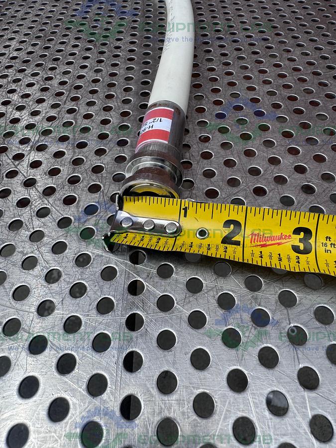 Used Aflex Pharmaline 54037 PTFE Hose 24" w/ 1/2" Sanitary Fitting