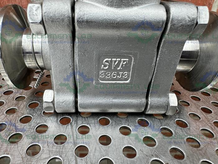 Used SVF -F. C. I. SB76666ATTR Ball Valve 1500 PSI w/ 1" Sanitary Fitting