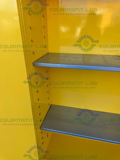 Used JustRite 45 Gallon Flammable Liquid Storage Cabinet w/ Soft Close Doors, Key
