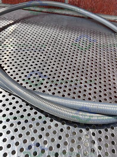 Used Sani-Tech West  96" Stainless Steel Flexible Braided Hose 1/2" Sanitary Fitting