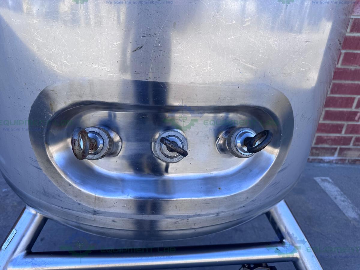 Used Precision Stainless 600 Liter Stainless Steel Jacketed Reactor 50 PSI