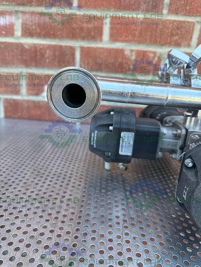 Used 5 ITT Pure Flo Advantage Stainless Steel Diaphragm Valve w/ 1" Sanitary Fitting