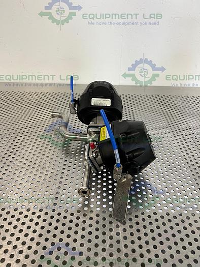 Used 2 ITT Pure-Flo A208 Diaphragm Valves 90PSI w/ 3/4" and 1/2" Sanitary Fittings