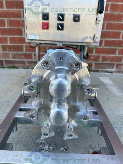 Used Waukesha Cherry Burrell 030U1 Rotary Lobe Pump w/ Stainless 2 HP Motor 3PH, 208V