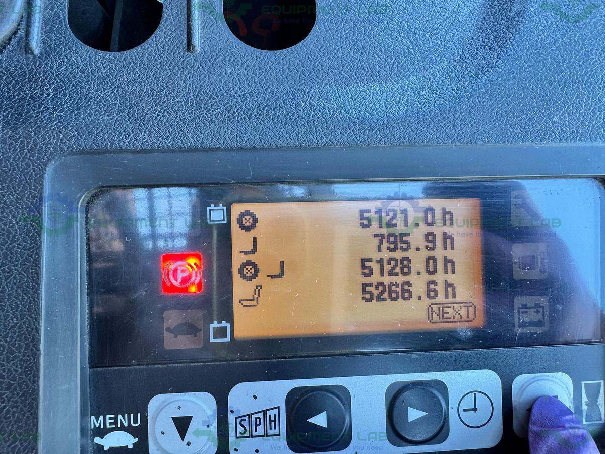 Used Toyota 8FBCU25 Electric Forklift 5000 lbs Capacity 4 Stage Mast w/ Charger