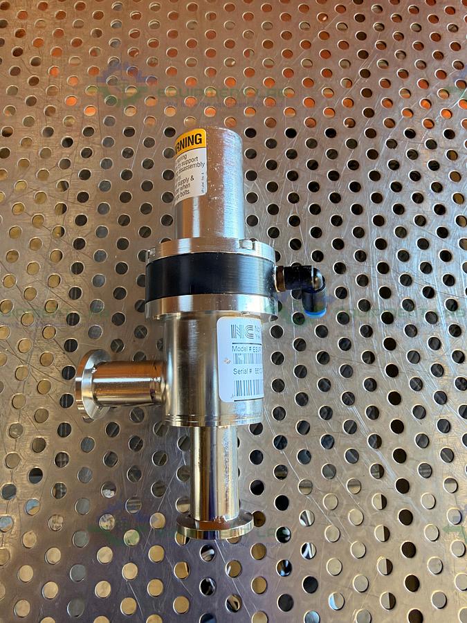 Used Nor-Cal Products ESVP-0752-NW8 Right Angle Valve w/ KF 16/10 Vacuum Fitting