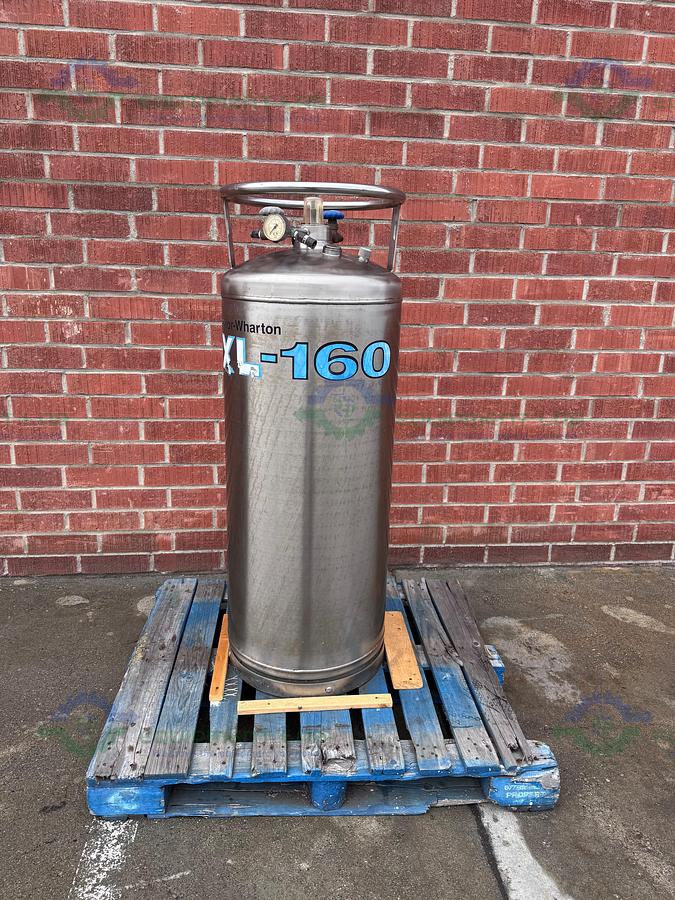 Used Taylor Wharton XL-160 Liquid Nitrogen Cryogenic Storage Tank 100 PSI